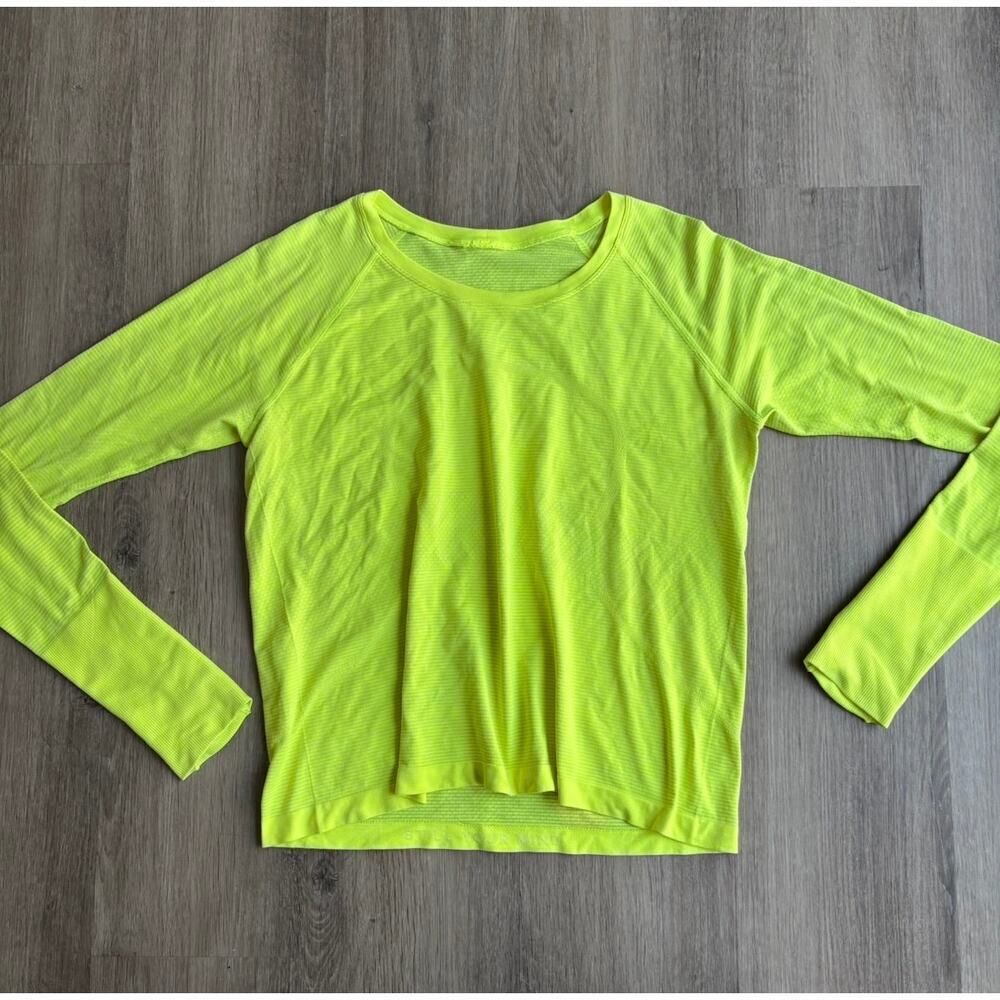 Lululemon Swiftly Tech Long Sleeve Top Neon Yellow Women's 12​​​